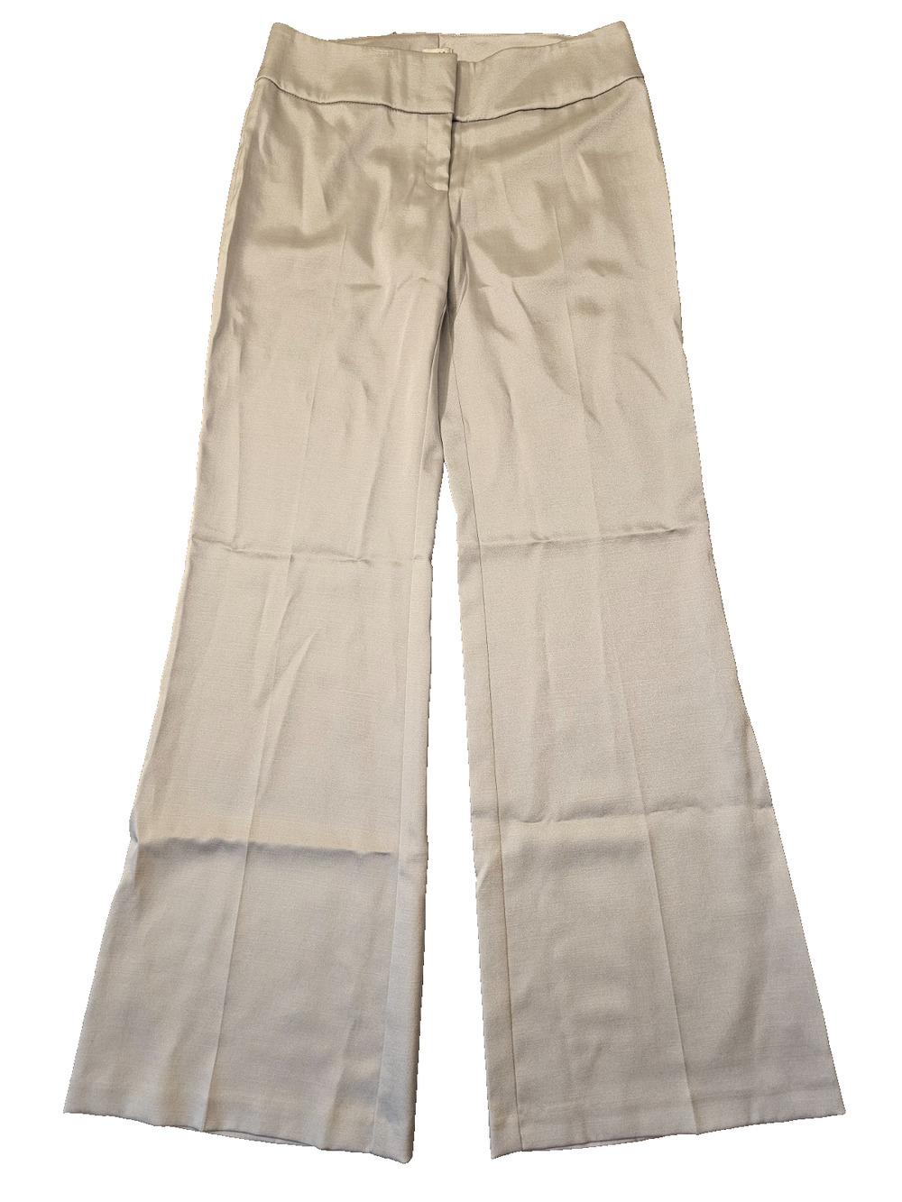 Cache Womens Wide Leg Silver Metallic Dress Pants New $118 NWT Size 6